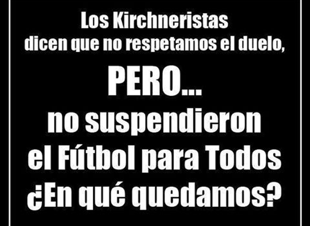 El "fútbol para todos" en pleno duelo recibió crí­ticas en las redes sociales