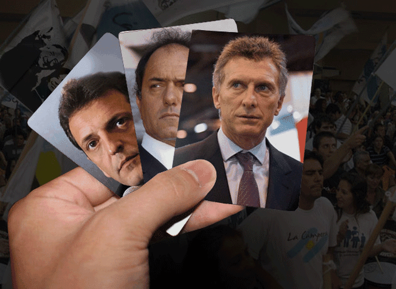 Daniel Scioli supera a Mauricio Macri por casi 6 puntos pero no se evitarí­a el ballotage en octubre