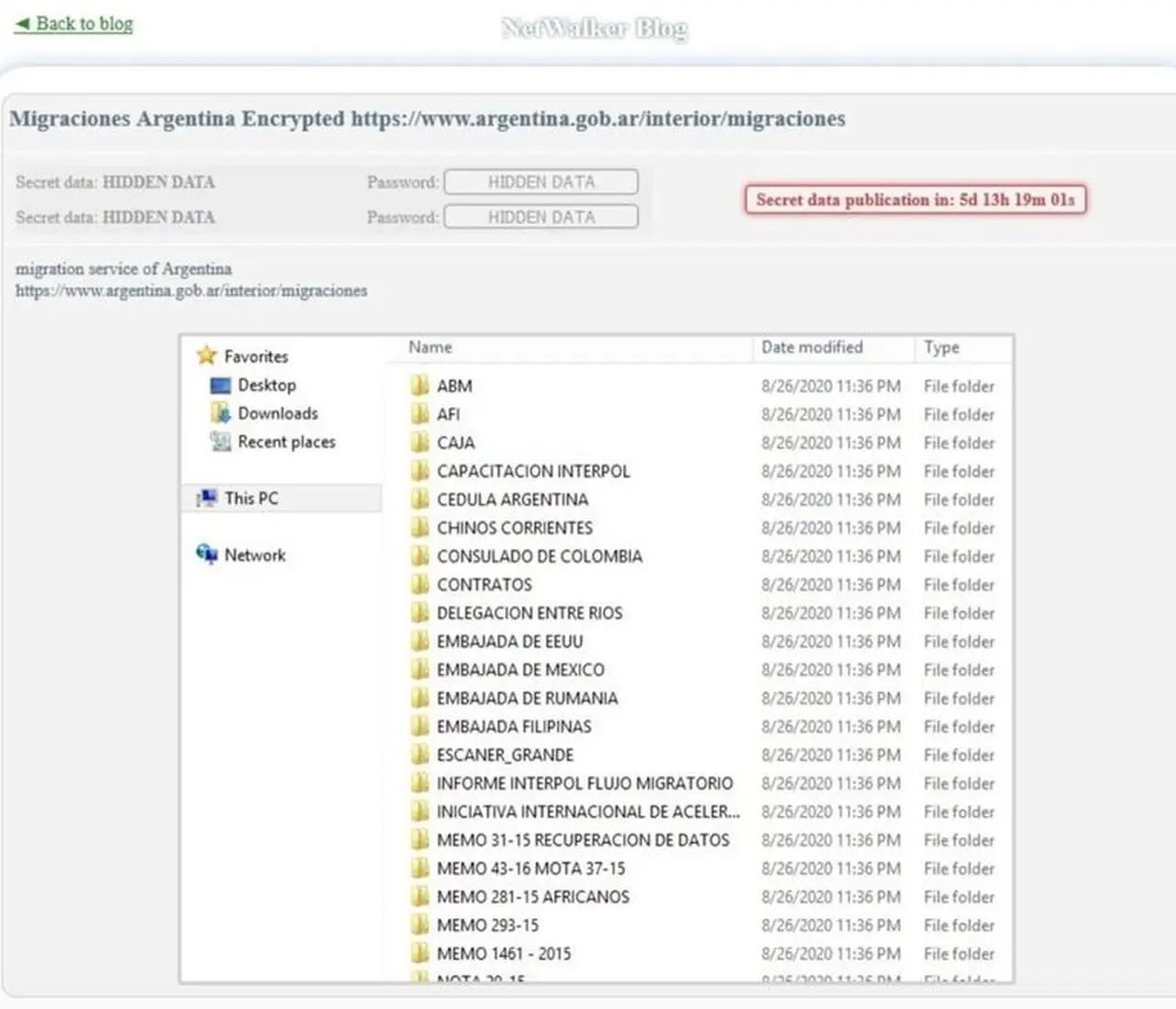 Migraciones: hackeo, robo y un pedido extorsivo