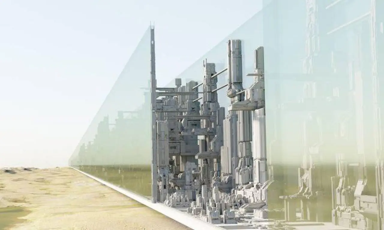 The Line, la megaciudad futurista, ya se puede ver desde el espacio y las fotos son impresionantes
