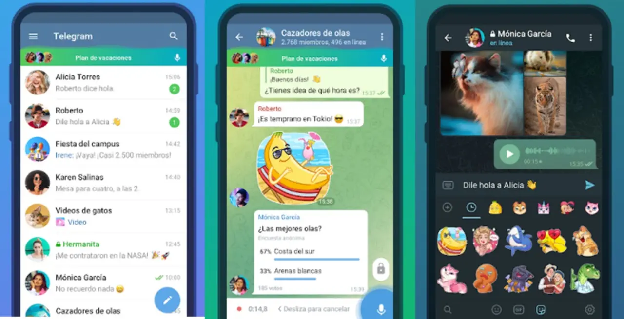 Telegram permite crear canales de difusión