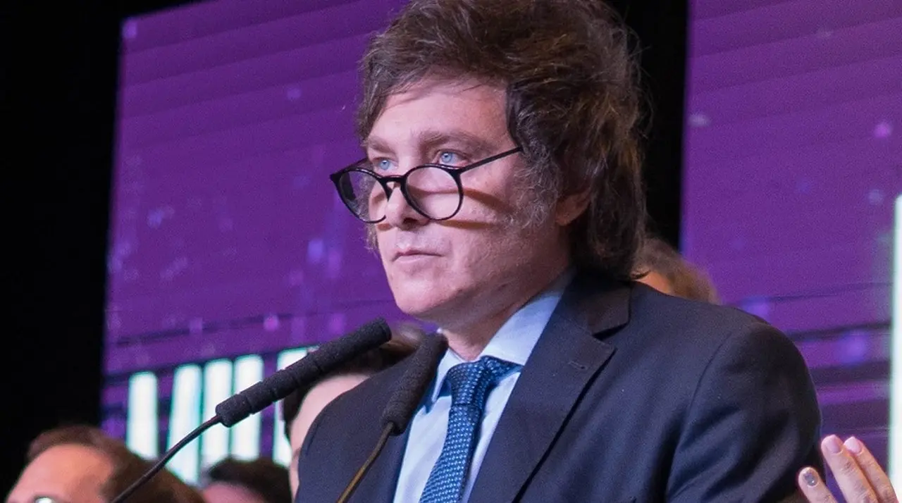 El candidato presidencial Javier Milei