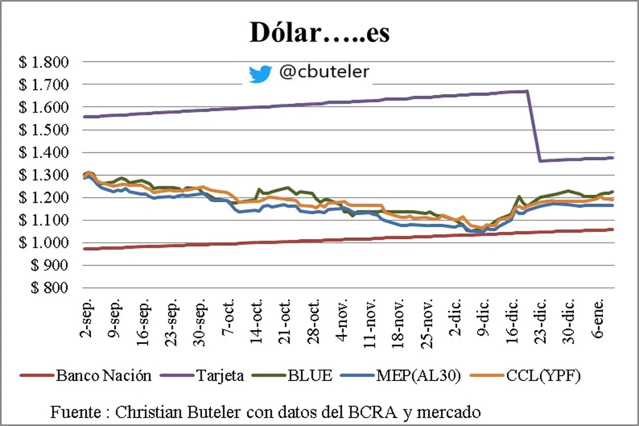 Fuente: Christian Buteler con datos del BCRA y el mercado