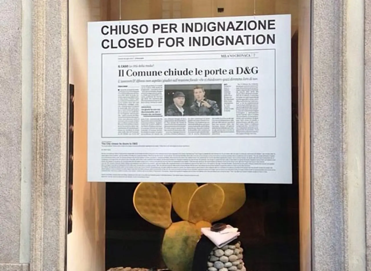 Dolce & Gabbana cierra sus tiendas en Milán "por indignación"
