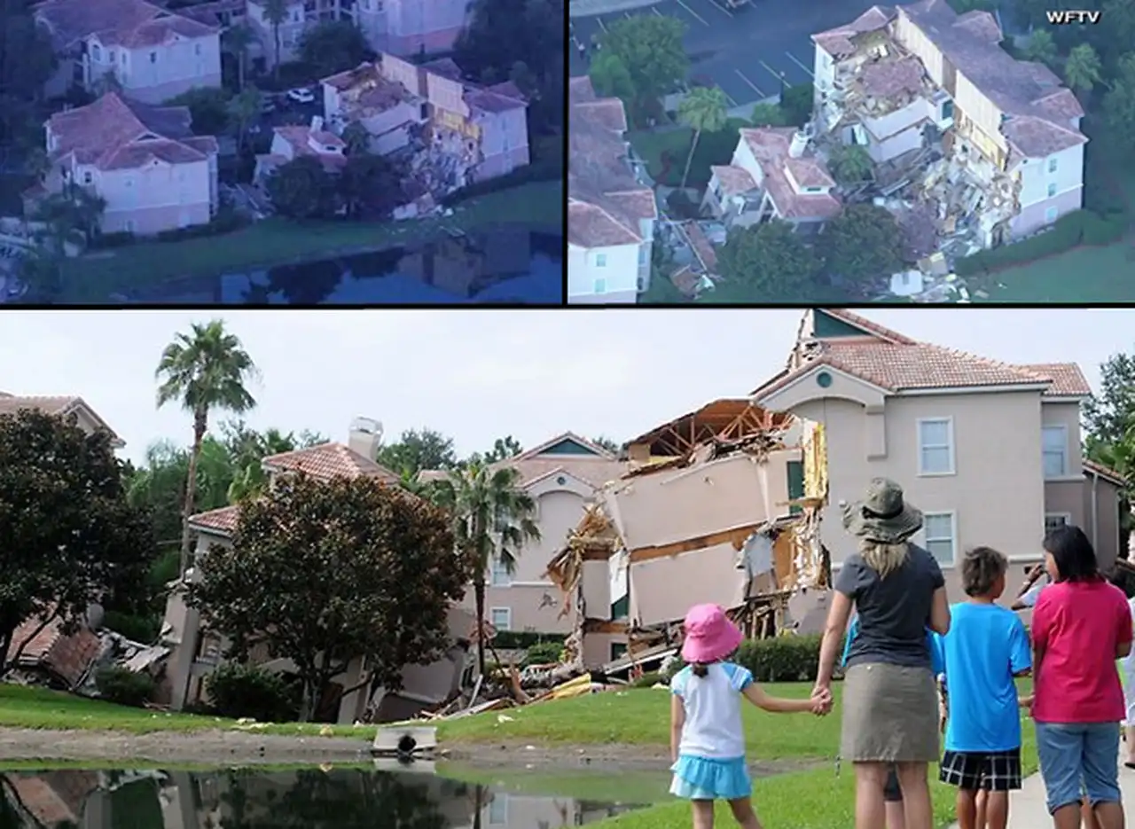Un bache gigante se "tragó" un resort en las cercaní­as de Disney World