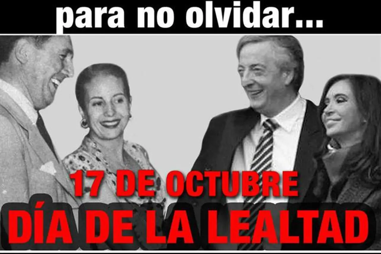 Apareció en la Ciudad un afiche de Néstor Kirchner, Cristina, Perón y Evita