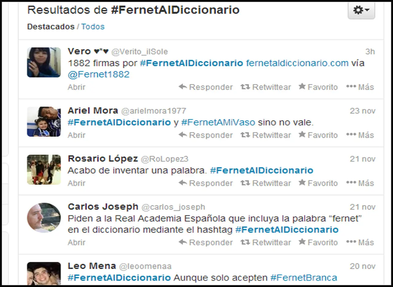 Piden a la Real Academia Española que incluya la palabra "fernet"