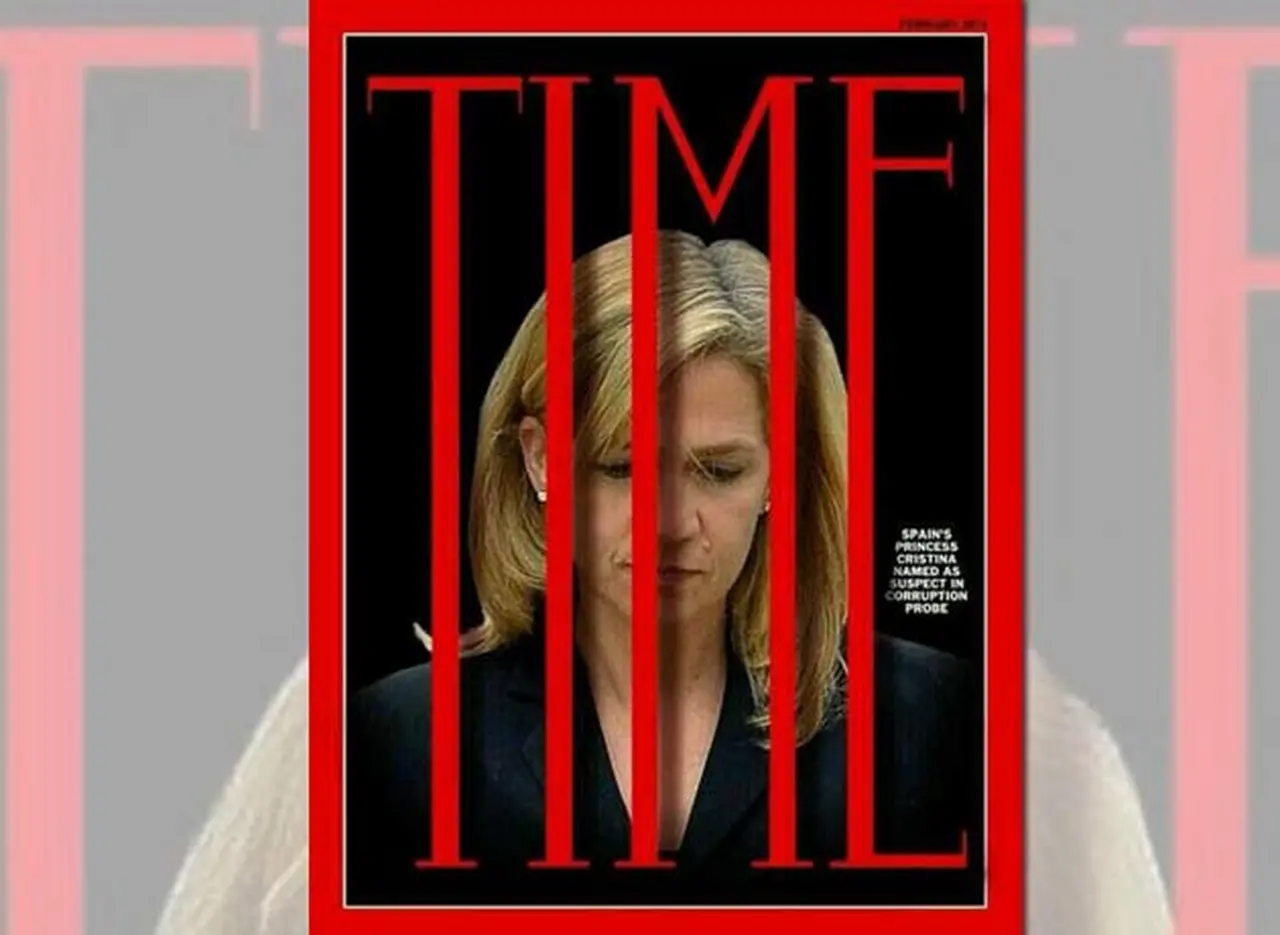 Una falsa tapa de Time causó furor tras la imputación de la infanta Cristina por fraude fiscal