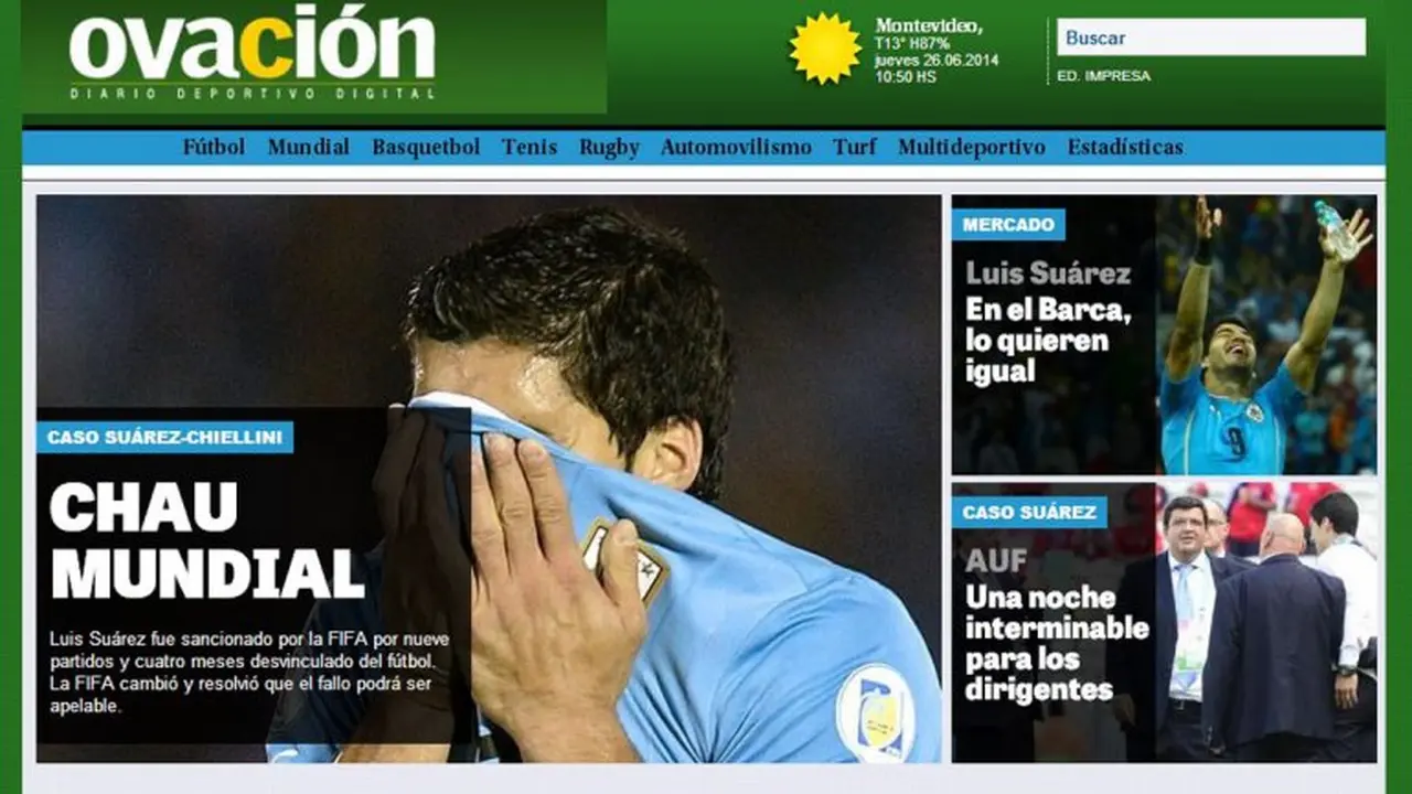 ¡Chau Mundial!: así­ reaccionó la prensa uruguaya tras el anuncio de la FIFA