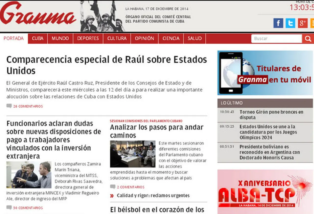Así­ reflejaron los diarios del mundo el acuerdo entre Cuba y EE.UU.