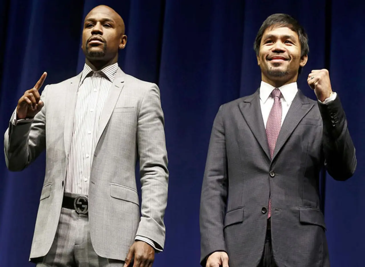 Precio récord para ver por TV a Mayweather vs. Pacquiao, quienes cobrarí­an 180 y 120 millones de dólares