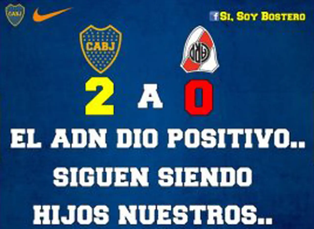 Con memes y afiches, Boca se rí­e de River a la espera del próximo Superclásico