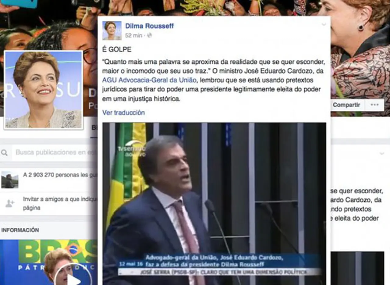 Rousseff: "Se están usando pretextos jurí­dicos para sacar del poder a una presidente"