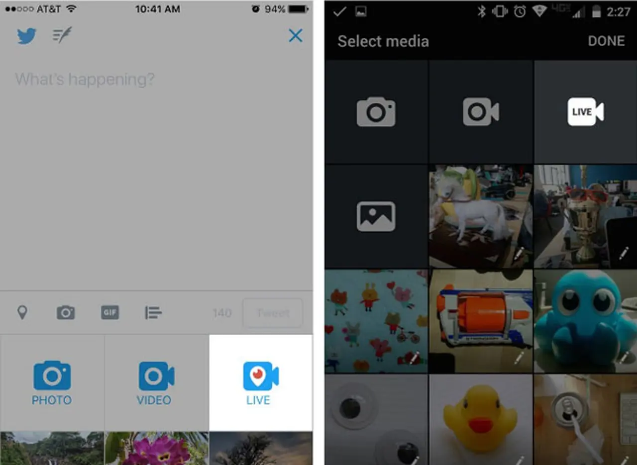 Twitter incluye ahora un botón para retransmitir en Periscope