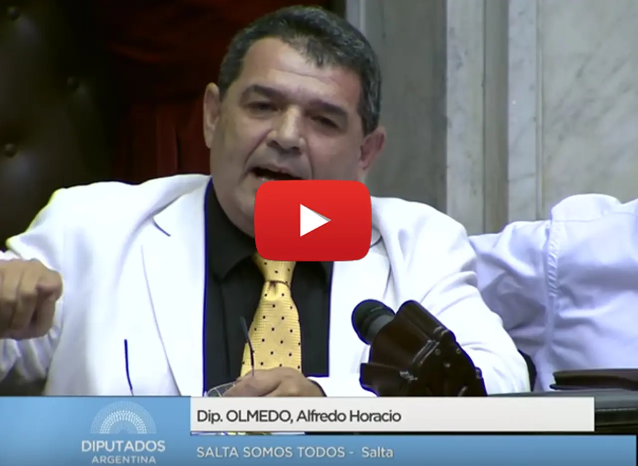 El papelón de Alfredo Olmedo en la sesión de Diputados