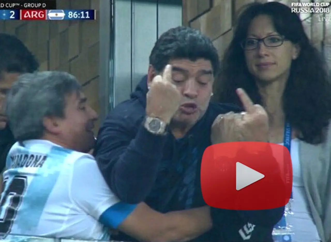 Video: qué le pasó a Maradona tras el triunfo de Argentina contra Nigeria