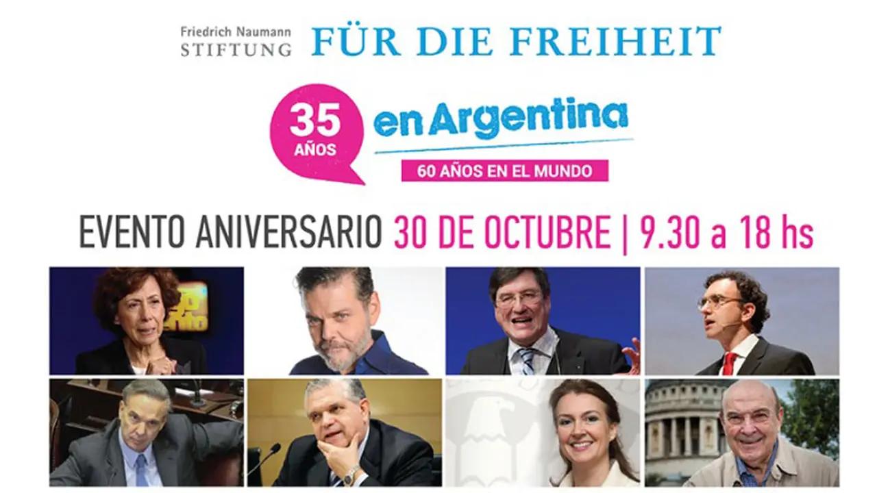 Megaevento de la Fundación Friedrich Naumann en el 35º aniversario de su llegada a la Argentina