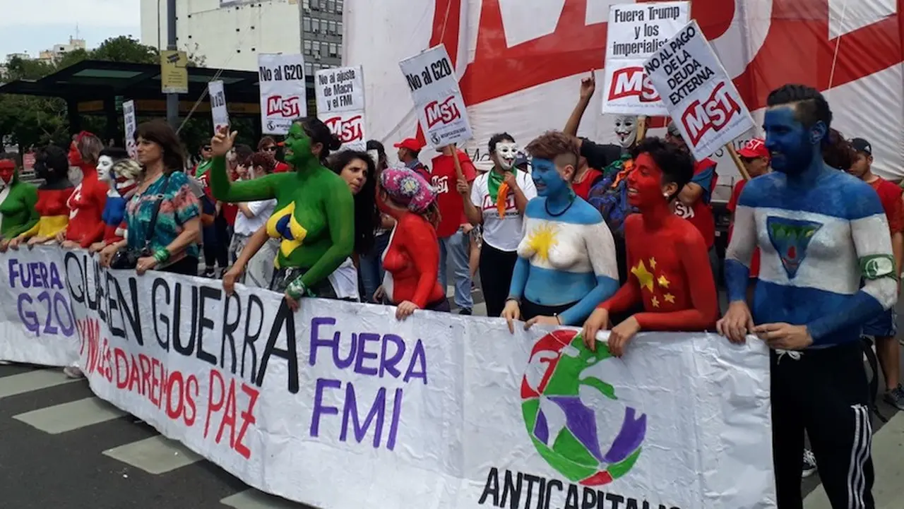 La marcha contra el G20: grupos de izquierda, pocos K, máxima seguridad y sin encapuchados