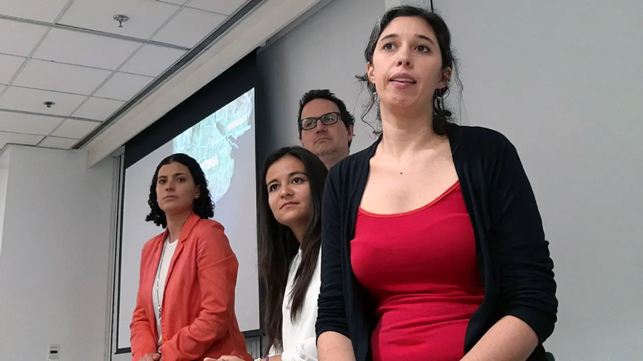 De izquierda a derecha: Yamila Zakhem; Alexandra Trujillo, Jorge Cella y Ana Liberoff.