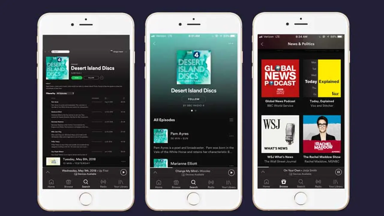 Spotify ofrece en su catálogo miles de podcasts.