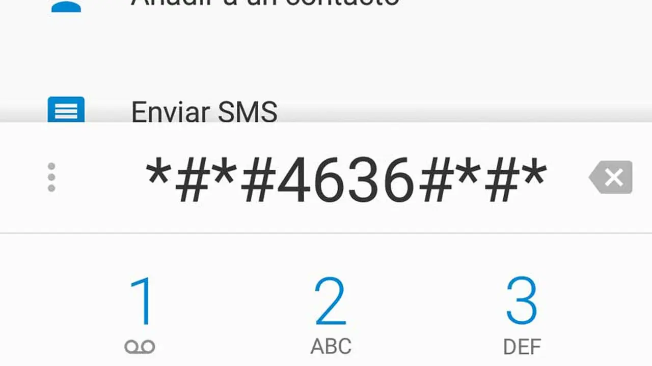 El código *#*#4636#*#* en un móvil Android