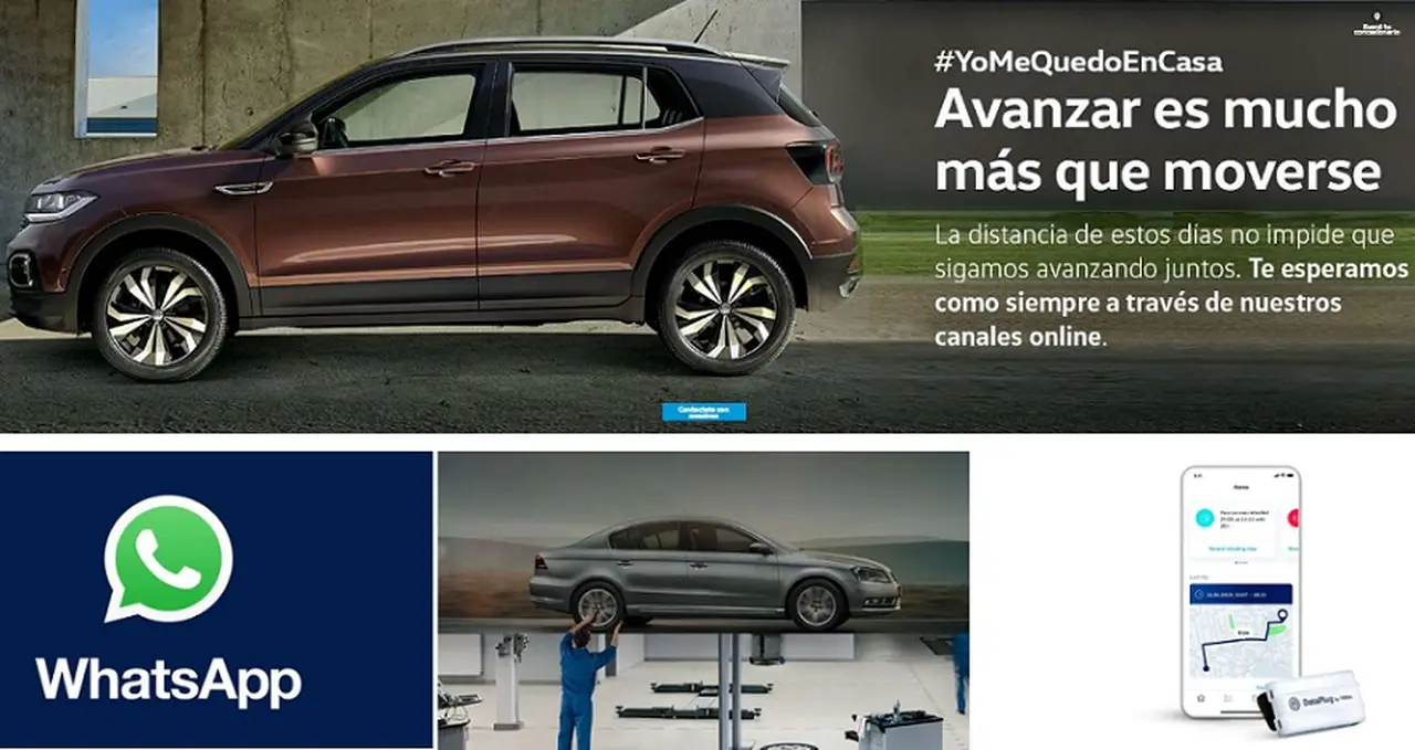 Volkswagen invita a quedarte en casa y te atiende por whatsapp.