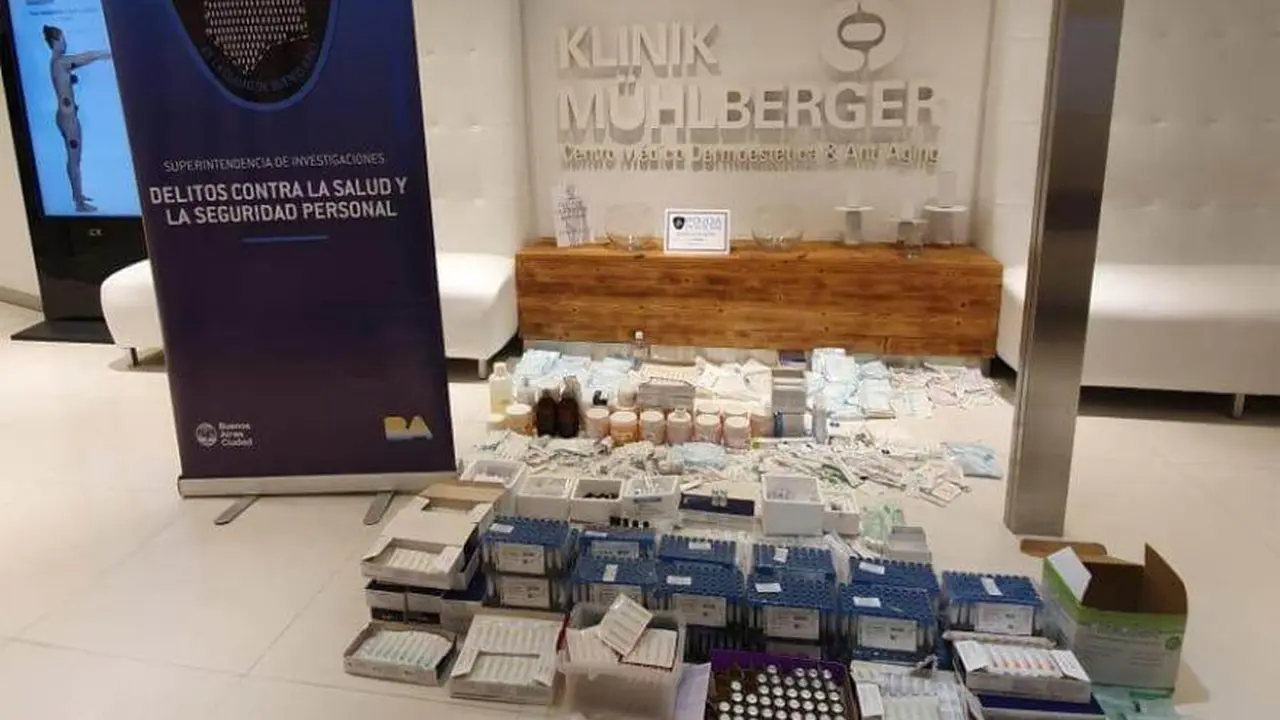 Imagen del operativo en la clínica de Mühlberger.