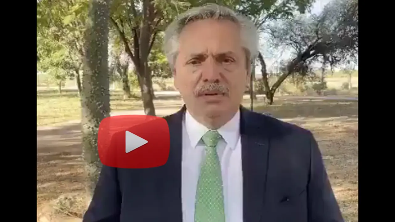 "Riesgo de contagio": con un video, Fernández explicó por qué canceló su viaje a Catamarca