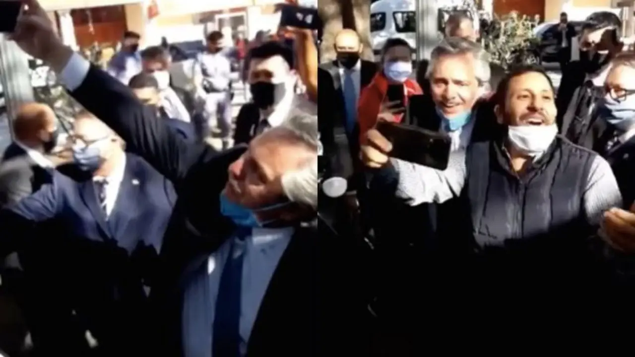 Video, escándalo y, ahora, preocupación: Alberto se sacó selfies con seguidores en La Rioja
