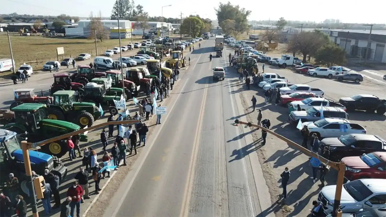 Manifestación en Jesús María, Córdoba.