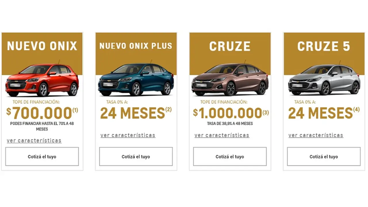 Chevrolet financia diferentes modelos hasta en 48 meses.