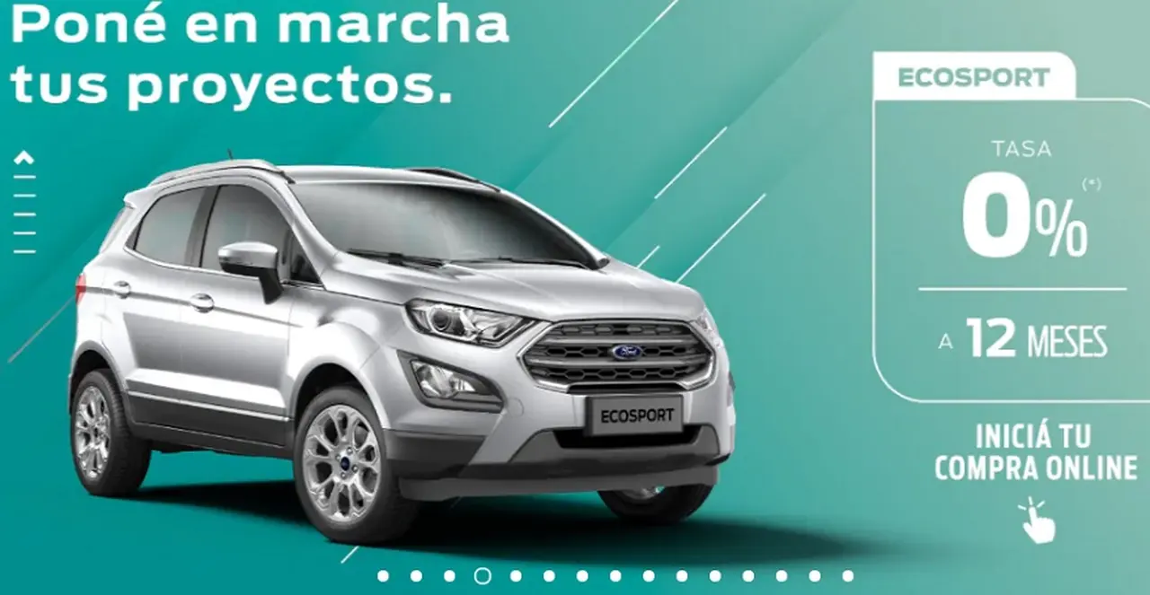 Ford Ecosport, con plazo a 12 meses.