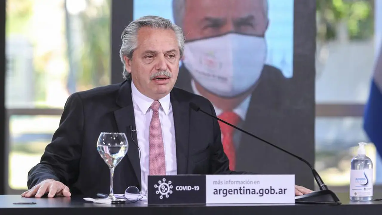 Alberto Fernández en el último anuncio sobre la situación general en el país