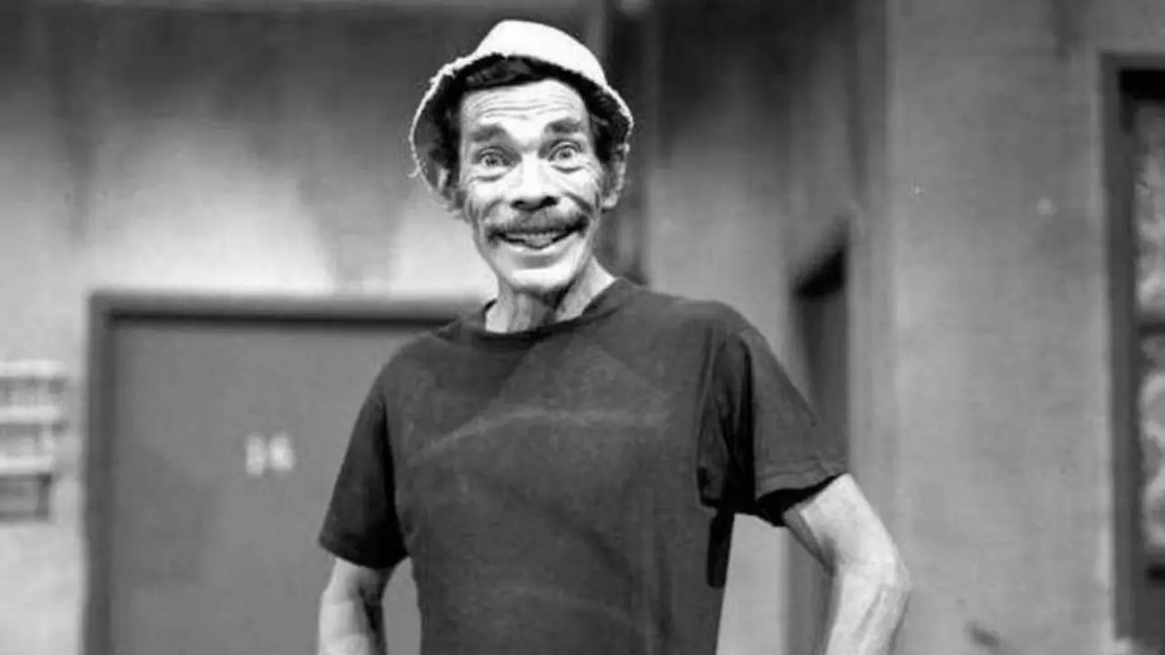Don Ramón en el set donde se filmaba El Chavo del 8