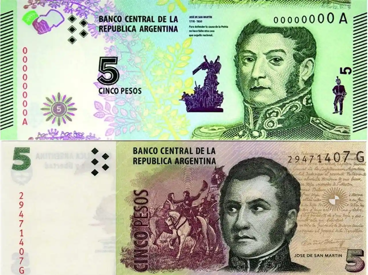 Cuál es el valor real de un billete de cinco pesos