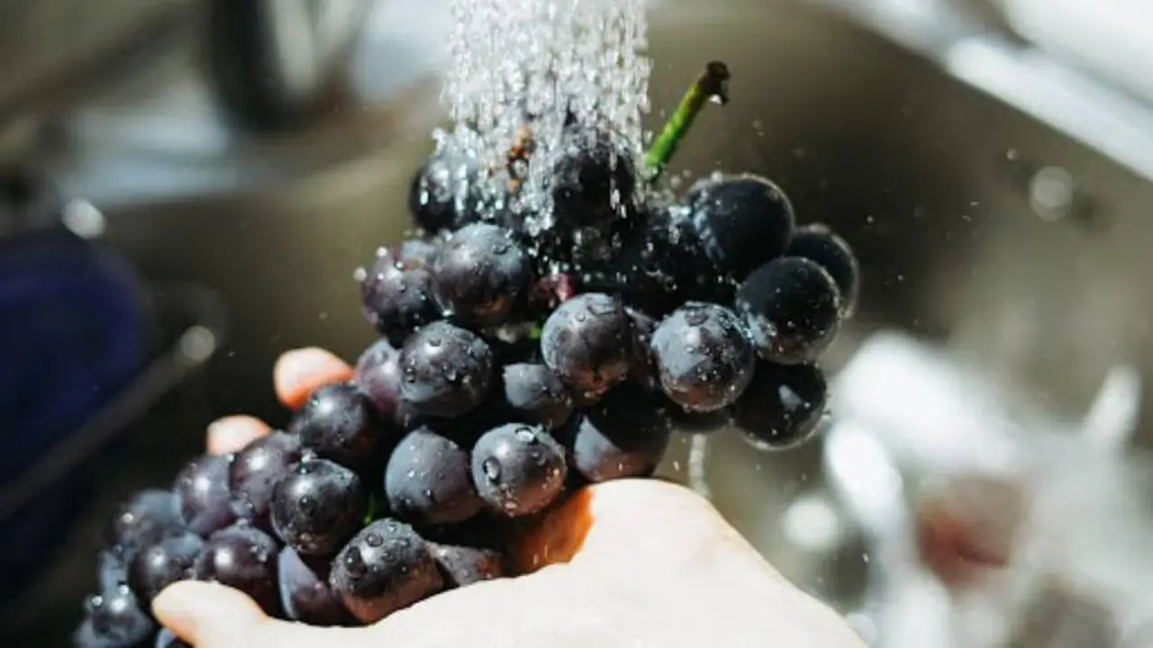 Para comer las uvas es necesario lavarlas muy bien