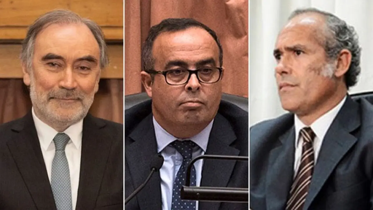 De izquierda a derecha, los jueces Leopoldo Bruglia, Pablo Bertuzzi y Germán Castelli.