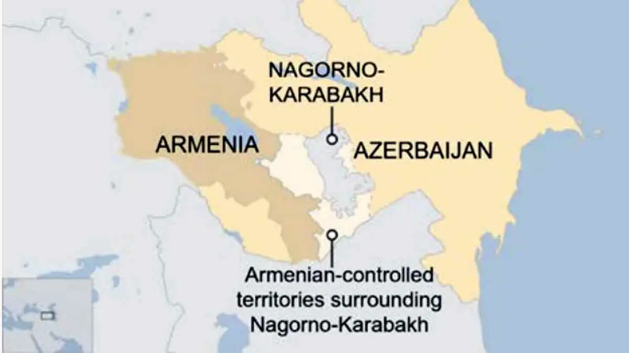 Mapa en inglés sobre el territorio en conflicto.