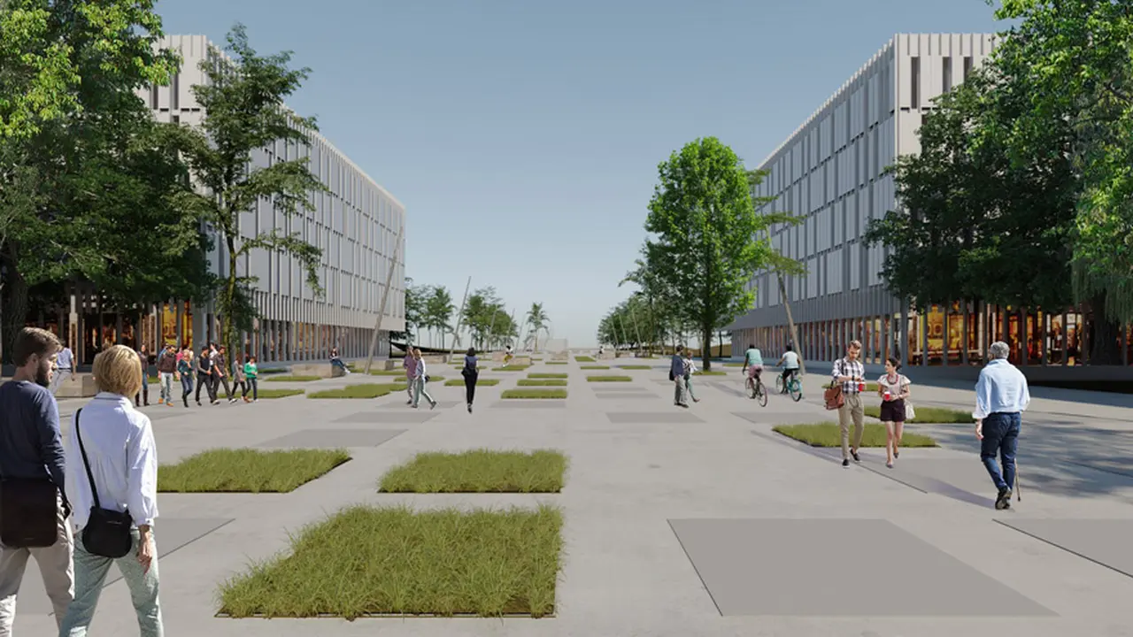 El barrio naútico que propone la Ciudad contempla complejos de edificios de hasta 10 pisos de altura.