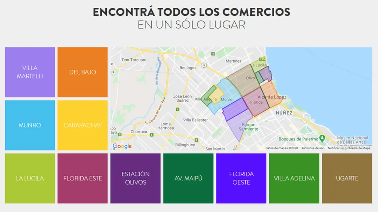 La web del municipio permite encontrar los comercios fácilmente.