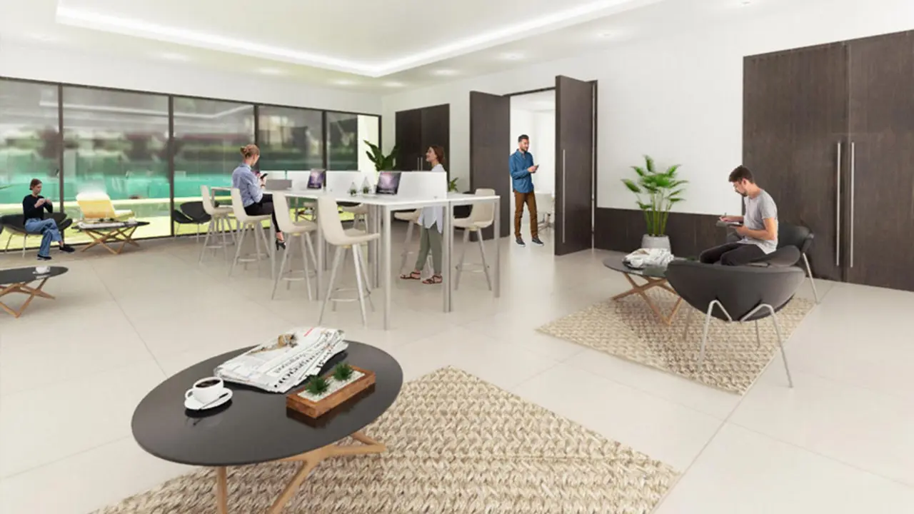 Solanas brinda espacios de coworking y oficinas para profesionales.