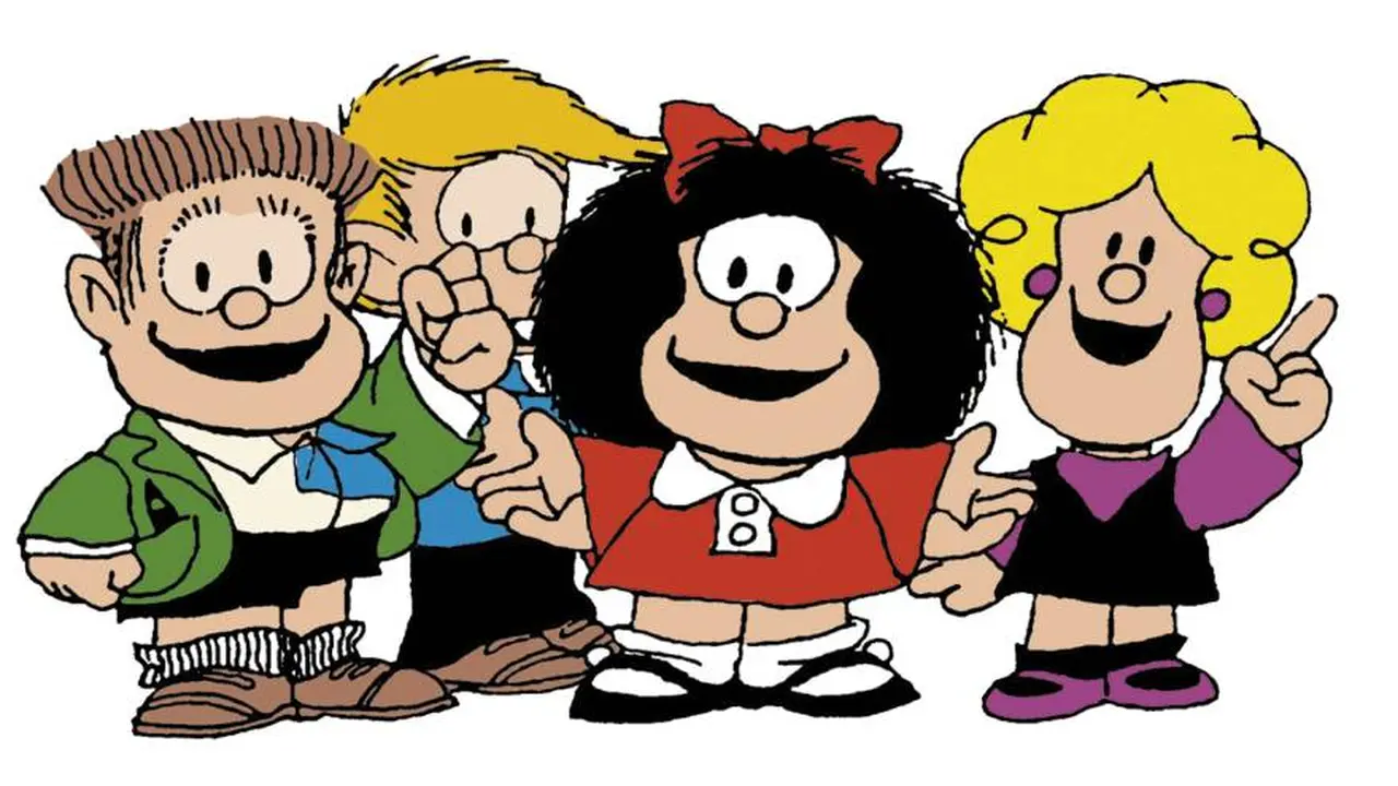 Estos son algunos personajes de la tira Mafalda