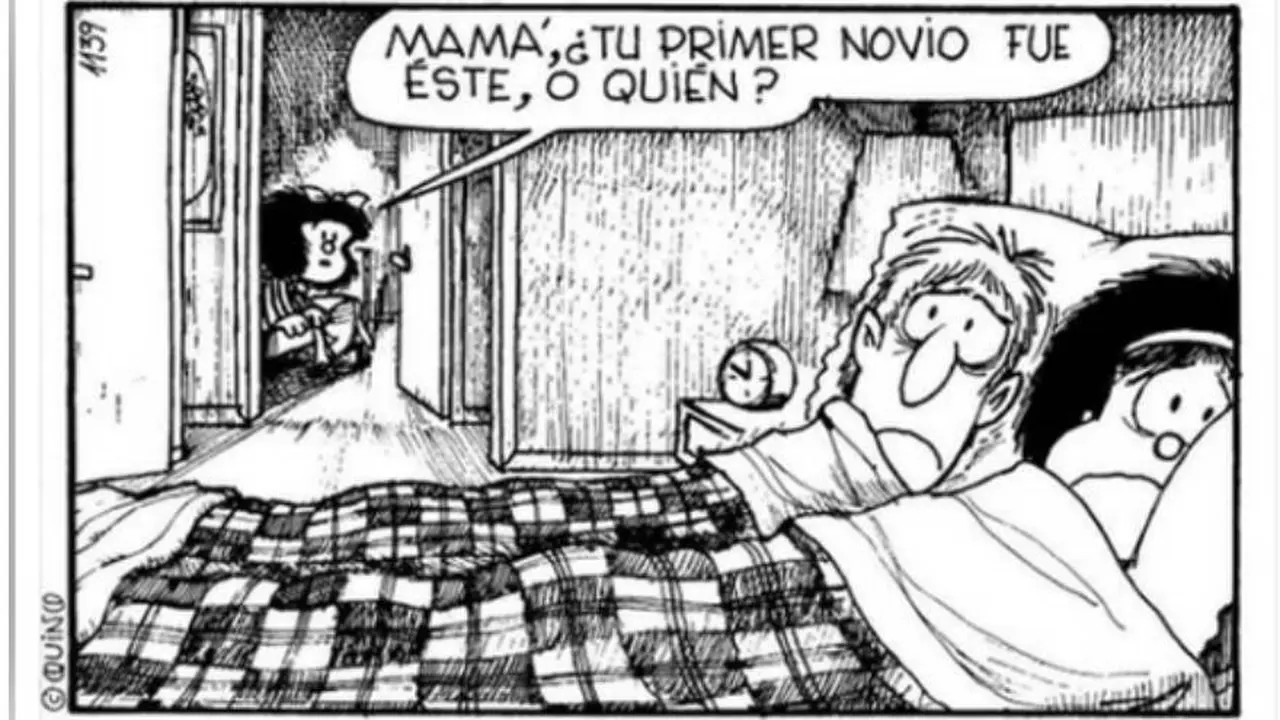 Mafalda siempre hacía preguntas que incomodaban a su madre y a su padre