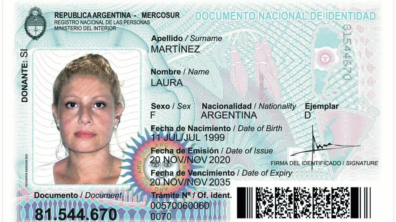 El nuevo mapa está en ambos lados del DNI.