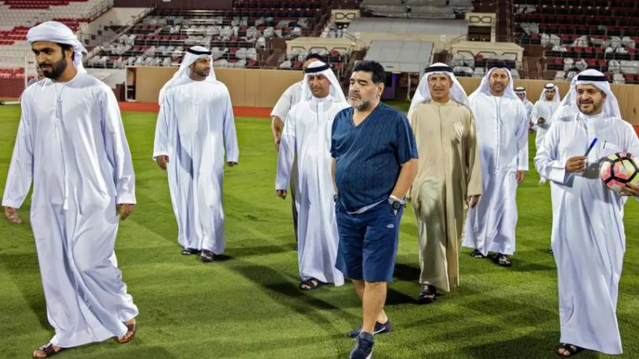 Maradona trabajó durante algunos años en los Emiratos Árabes Unidos