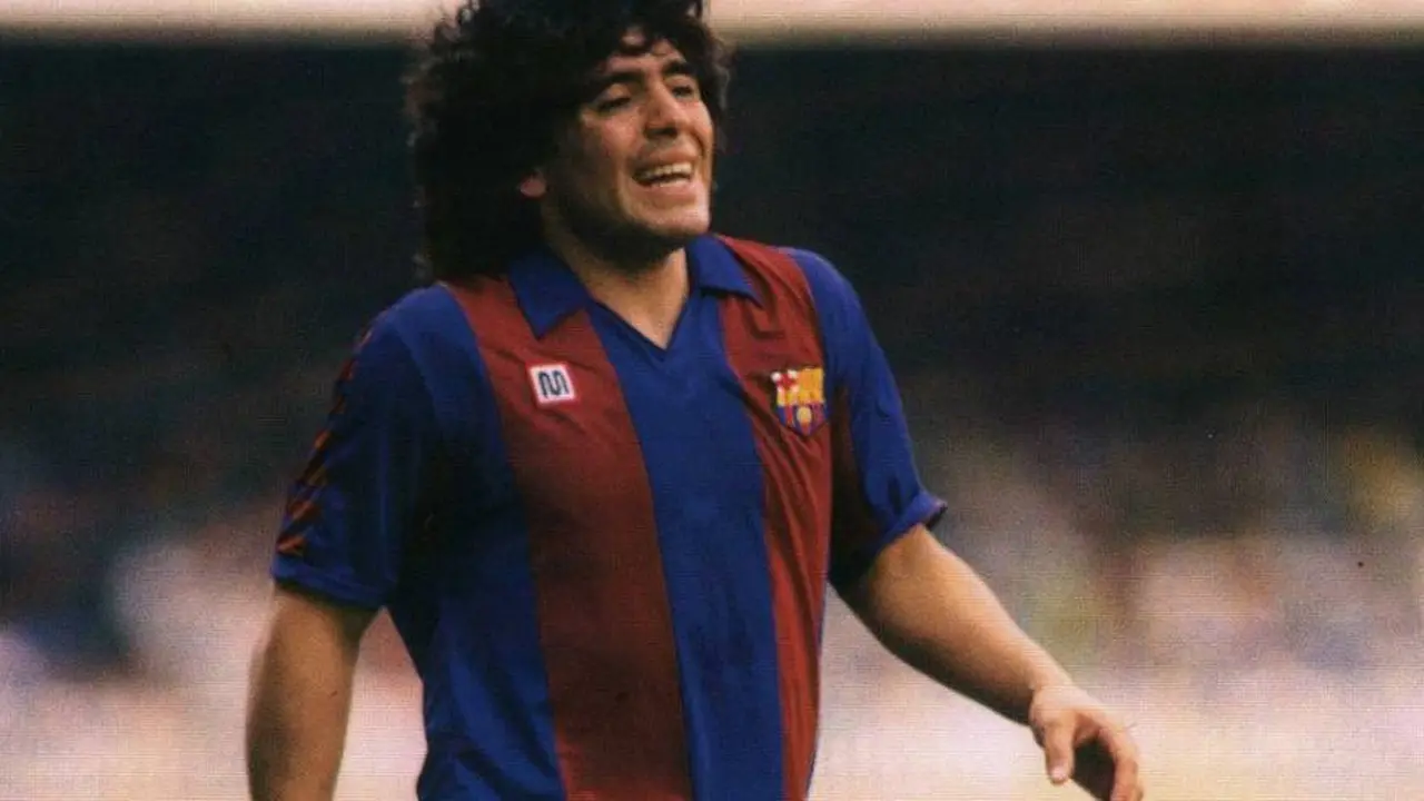 Diego Maradona jugó en el Barcelona durante dos años