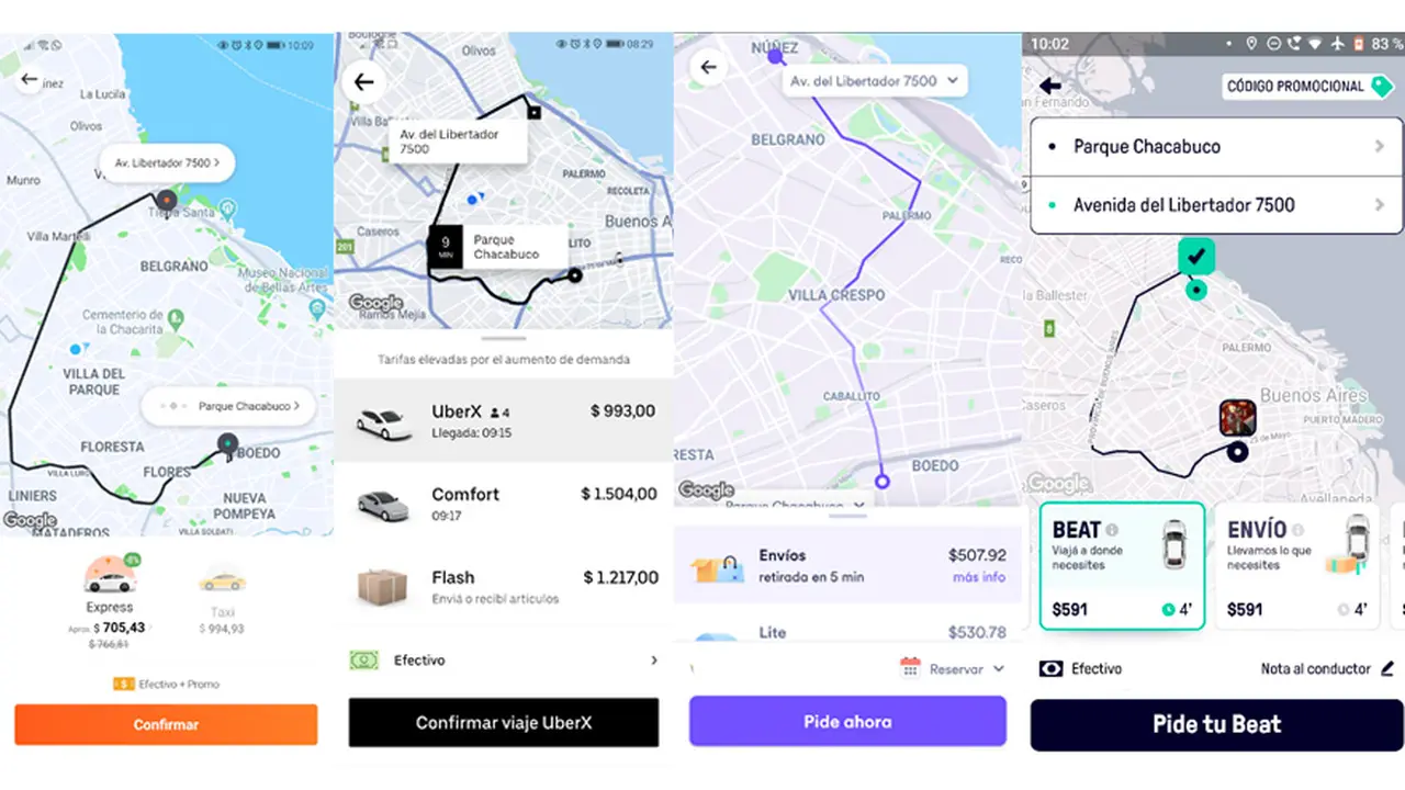 ¿Por adentro o por la General Paz? Para unir Parque Chacabuco y Núñez, Cabify fue el más económico