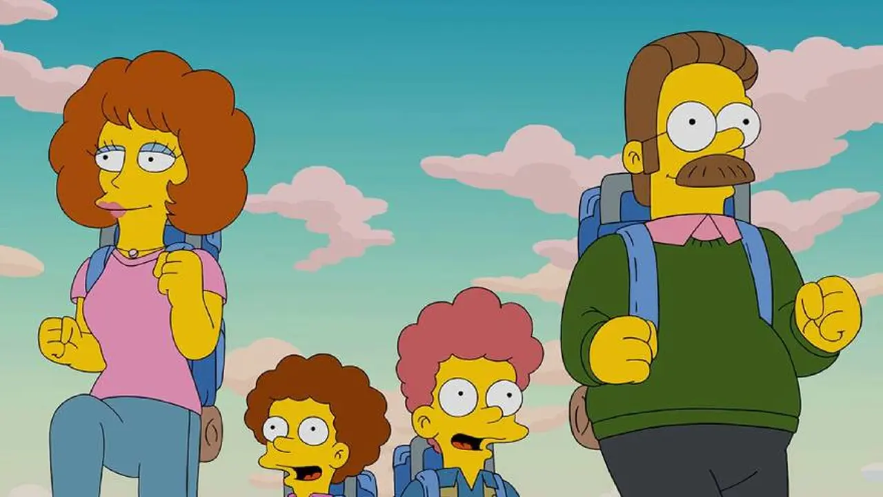 Maude es la esposa de Ned Flanders y la mamá de sus hijos