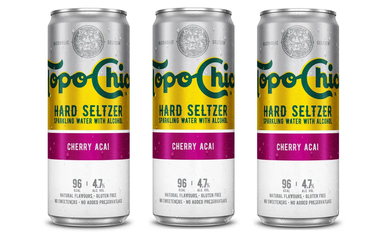 Nueva lata de Topo Chico sabor cherry acai