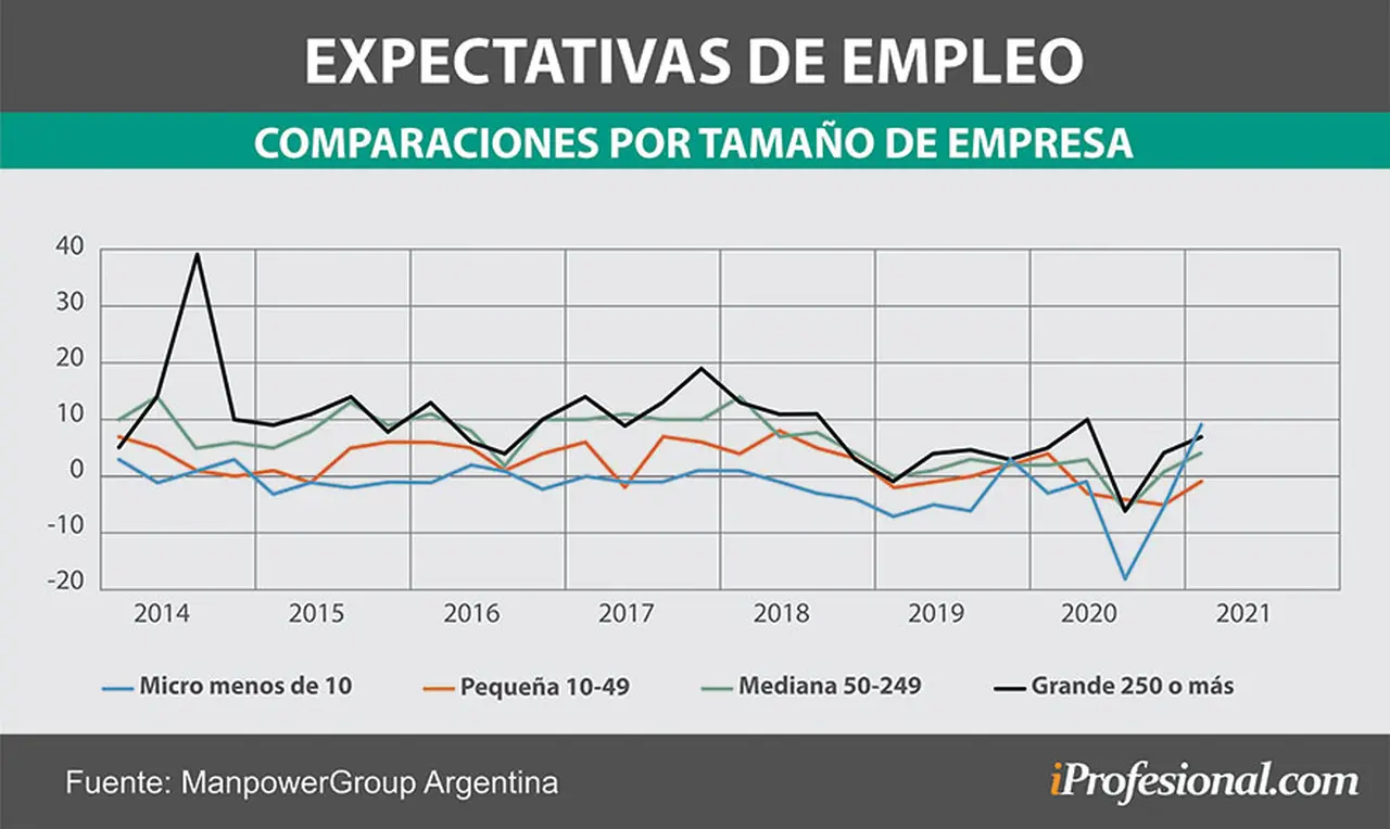 Fuerte repunte de las expectativas de empleo de las microempresas argentinas